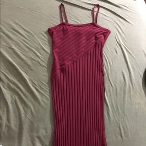 Long red dress